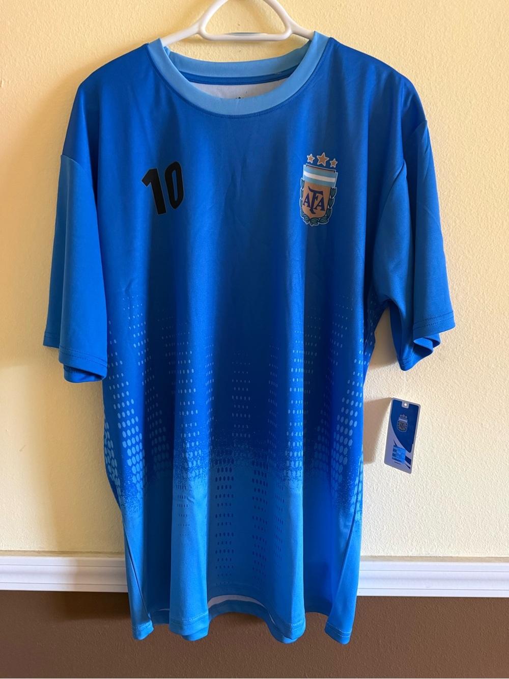 Argentina MESSI Soccer Jersey Tag with AFA Crest.